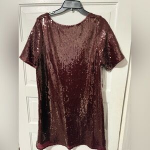 Abercrombie & Fitch Maroon Sequin Blouse